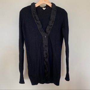 J. Crew Outlet sweater cardigan button up black XS